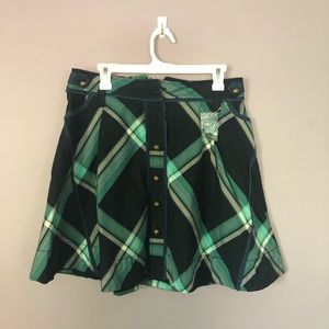 Flared plaid skirt with pockets from Anthropologie